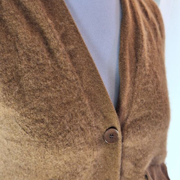 Sandro Paris Size 2 Women's Brown Sweater Vest Buttonup - Picture 13 of 16